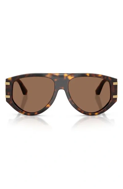 Dolce & Gabbana Dolce&gabbana 57mm Pilot Sunglasses In Brown