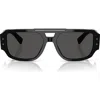 Dolce & Gabbana Dolce&gabbana 57mm Pilot Sunglasses In Black