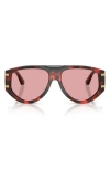 Dolce & Gabbana Dg4499 Aviator Sunglasses, 57mm In Red Havana/light Violet