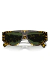 Dolce & Gabbana Dolce&gabbana 57mm Rectangular Sunglasses In Dark Green