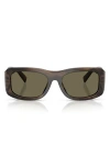 Dolce & Gabbana Dolce&gabbana 57mm Rectangular Sunglasses In Gray