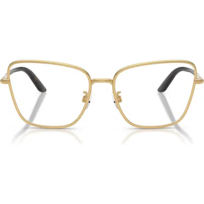 Dolce & Gabbana Dolce&gabbana 57mm Square Cat Eye Optical Glasses In Gold