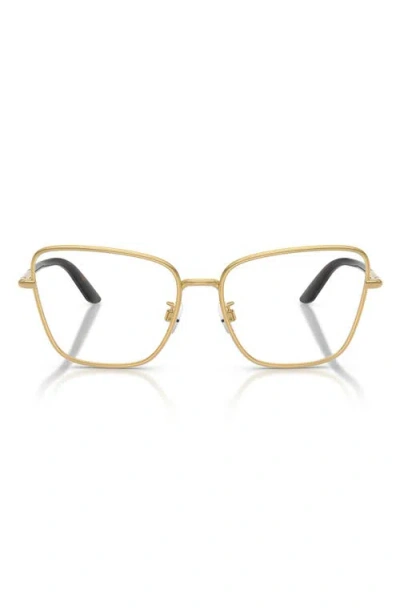 Dolce & Gabbana Dolce&gabbana 57mm Square Cat Eye Optical Glasses In Gold
