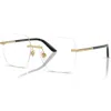 Dolce & Gabbana Dolce&gabbana 57mm Square Optical Glasses In Gold