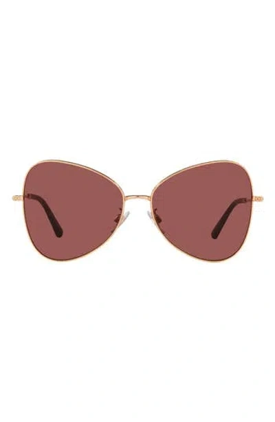 Dolce & Gabbana Dolce&gabbana 58mm Butterfly Sunglasses In Burgundy