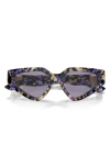 Dolce & Gabbana Dolce&gabbana 59mm Butterfly Sunglasses In Havanah Blue Pearl/ Grey