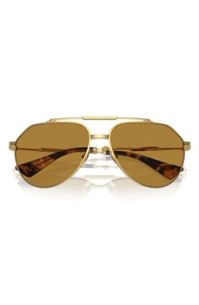 Dolce & Gabbana Dolce&gabbana 60mm Pilot Sunglasses In Brown