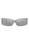 Dolce & Gabbana Dolce&gabbana 61mm Polarized Rectangular Sunglasses In Neutral