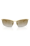 Dolce & Gabbana Dolce&gabbana 61mm Rimless Rectangular Sunglasses In Gold