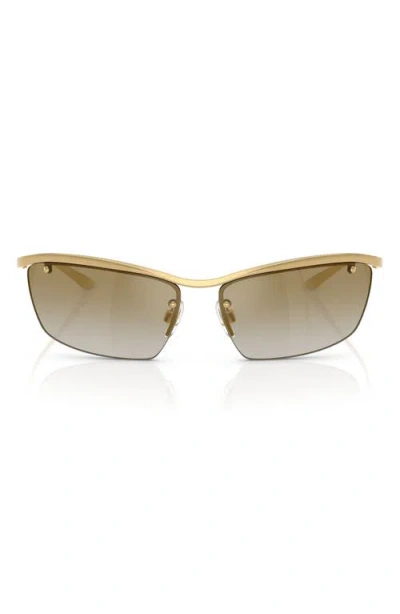 Dolce & Gabbana Dolce&gabbana 61mm Rimless Rectangular Sunglasses In Gold