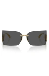 Dolce & Gabbana Rectangular Sunglasses In Gold/dark Grey