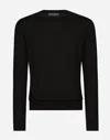 Dolce & Gabbana Logo-embroidered Silk Jumper In ブラック