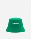 Dolce & Gabbana Logo-embroidered Bucket Hat In グリーン