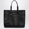 Dolce & Gabbana Leather Intreccio Shopper Bag In Black
