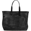 Dolce & Gabbana Dolce&gabbana Adamo Woven Mesh & Leather Shopper In Black