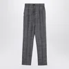 DOLCE & GABBANA DOLCE&GABBANA ANTHRACITE GREY TWEED CIGARETTE TROUSERS