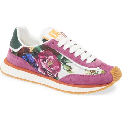 Dolce & Gabbana Dolce&gabbana Aria Floral Sneaker In Purple