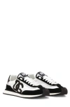 Dolce & Gabbana Men Low-top Mesh Sneakers With Suede Inserts In Black