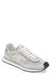 Dolce & Gabbana Man Grey Suede And Mesh Dg Aria Sneakers In Ice Grey/med Grey/anthracit