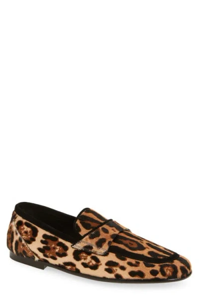 Dolce & Gabbana Loafers In Pony Hair With Leopard Print In Multi