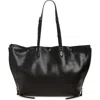 Dolce & Gabbana Dolce&gabbana Atene Side Zip Leather Shopper In Black