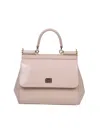 Dolce & Gabbana Small Leather Sicily In Powder