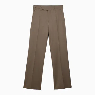 DOLCE & GABBANA DOLCE&GABBANA BEIGE WOOL TAILORED TROUSERS