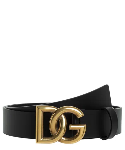 Pre-owned Dolce & Gabbana Dolce&gabbana Belt Men Bc4644ax6228e831 Black Adjustable Calfskin
