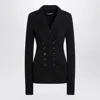 Dolce & Gabbana Black Doublebreasted Wool Cloth Jacket In Black