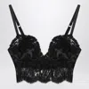 Dolce & Gabbana Dolce&gabbana Black Bralette Top In Silk Satin And Lace
