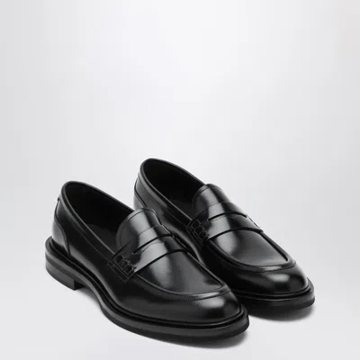 Dolce & Gabbana Dolce&gabbana Black Brushed Leather Loafer