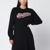 Dolce & Gabbana Logo Patch Cotton Crew Neck Sweatshirt In Black