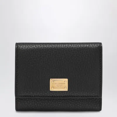 Dolce & Gabbana Dolce&gabbana Black Dauphine Calf Leather Wallet
