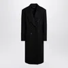 DOLCE & GABBANA DOLCE&GABBANA BLACK DOUBLE BREASTED COAT IN WOOL