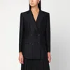 Dolce & Gabbana Black Double-breasted Wool Jacket In Black