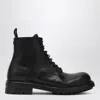 Dolce & Gabbana Leather Ankle Boot Chunky Sole In Black