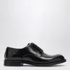 Dolce & Gabbana Black Leather Derby Shoes In Black