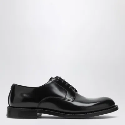 Dolce & Gabbana Black Leather Derby Shoes