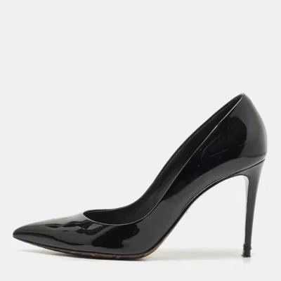 Pre-owned Dolce & Gabbana Dolce And Gabbana Black Patent Leather Pointed Toe Pumps Size 40