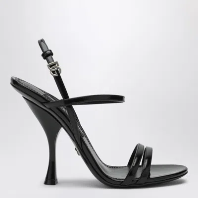 Dolce & Gabbana Dolce&gabbana Black Polished Calf Leather Sandals