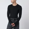 Dolce & Gabbana Black Ribbed Silk And Cotton Sweater In Black