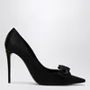 Dolce & Gabbana Satin Pumps With Metal Detail And Bow