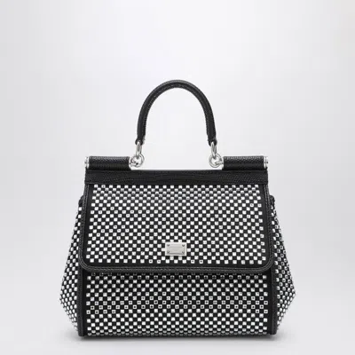 Dolce & Gabbana Dolce&gabbana Black Sicily Medium Handbag With Crystals Women