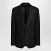 Dolce & Gabbana Single-breasted Linen Fabric Jacket In Black