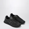 Dolce & Gabbana Low-top Nylon Sneakers With Leather Inserts In Brown