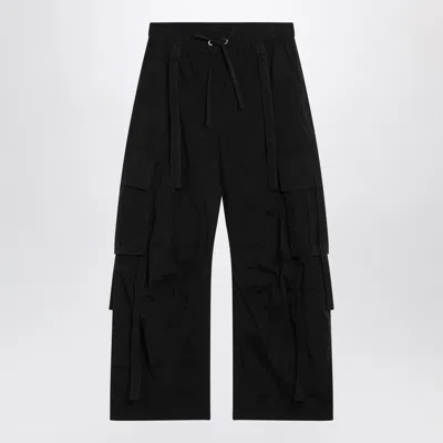 Dolce & Gabbana Dolce&gabbana Black Waxed Faille Cargo Trousers