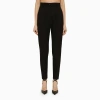 DOLCE & GABBANA BLACK WOOL AND SILK TROUSERS