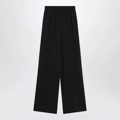 Dolce & Gabbana Black Wool-blend Trousers