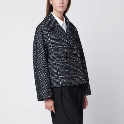 Dolce & Gabbana Black/white Houndstooth Jacket In Multi