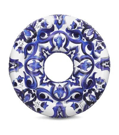 Dolce & Gabbana Dolce&gabbana Blu Mediterraneo Inflatable Pool Ring In Blue